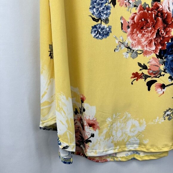 Saved By The Dress Womens Multicolor Floral Yellow/Multi Sleeveless Top Medium - Picture 4 of 11